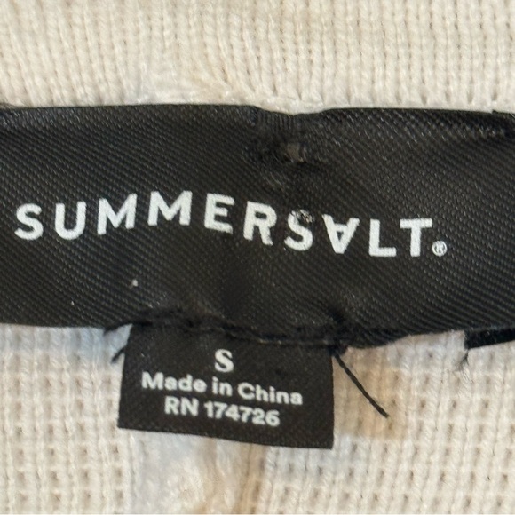 SUMMERSALT The Ribbed Sweater Blazer in White Sand | Size Small - Picture 15 of 16